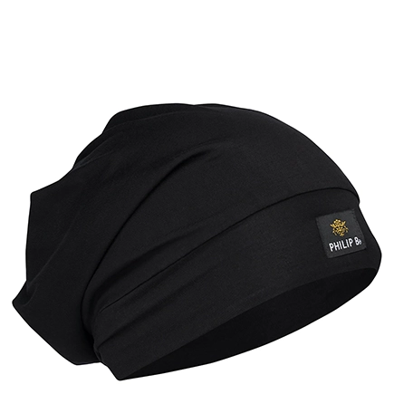 Philip B Silky Smooth Beanie Black