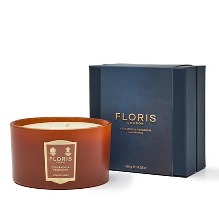 Floris Cinnamon & Tangerine Deluxe Three Wick Candle