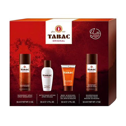 Tabac Original Quattro Set (Aftershave Lotion 50 mL/Duschgel 50mL/Deo 50mL/Rasierschaum 50ml)
