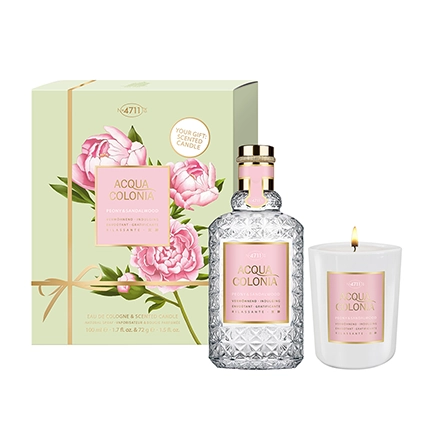 Acqua Colonia 4711 Peony & Sandalwood Duo Set (Eau de Cologne 100ml/Kerze 72g)