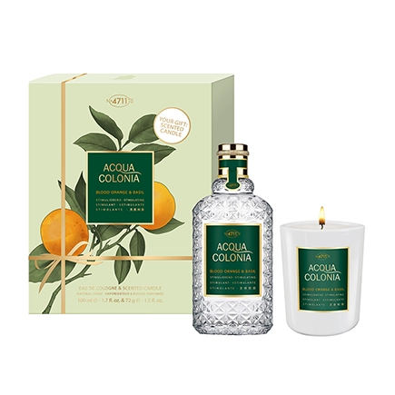 Acqua Colonia 4711 Blood Orange & Basil Duo Set (Eau de Cologne 100ml/Kerze 72g)