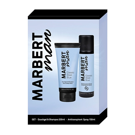 Marbert Man Classic Steel Blue Set Antitranspirant 150ml & Duschgel 200ml