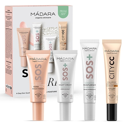 MÁDARA SOS Care 4-Step Skin-Soothing Routine Set: LIGHT
