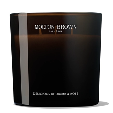 Molton Brown Delicious Rhubarb & Rose Luxury 3 Wick Candle