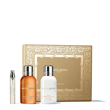 Molton Brown Sunlit Clementine & Vetiver Mens Layering Set