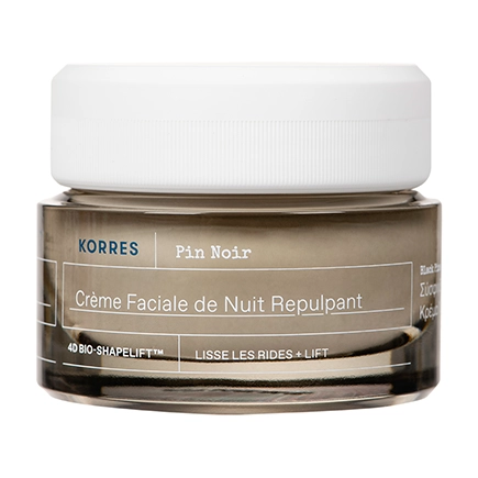 Korres BLACK PINE 4D Bio-ShapeLift™ Aufpolsternde Nachtcreme für straffe Haut