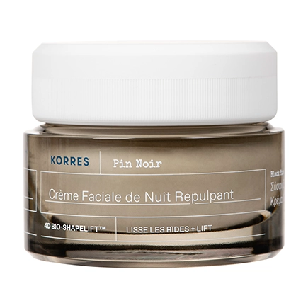 Korres BLACK PINE 4D Bio-ShapeLift™ Aufpolsternde Nachtcreme für straffe Haut