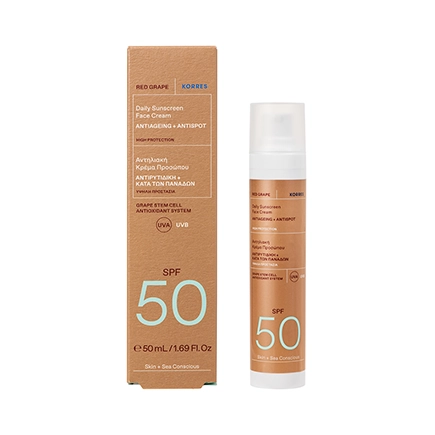 Korres RED GRAPE Sonnencreme fürs Gesicht SPF50 Anti-Aging + Anti-Dark-Spot