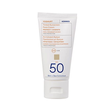 Korres YOGHURT Getönte Sonnencreme für das Gesicht SPF50