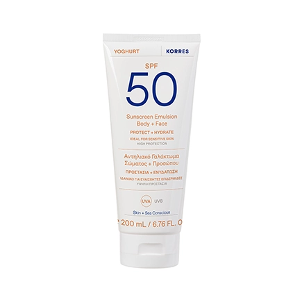 Korres YOGHURT Sonnenschutz-Emulsion für Körper und Gesicht SPF50
