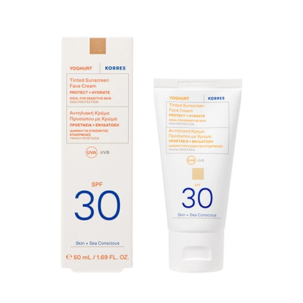 Korres YOGHURT Getönte Sonnencreme für das Gesicht SPF30