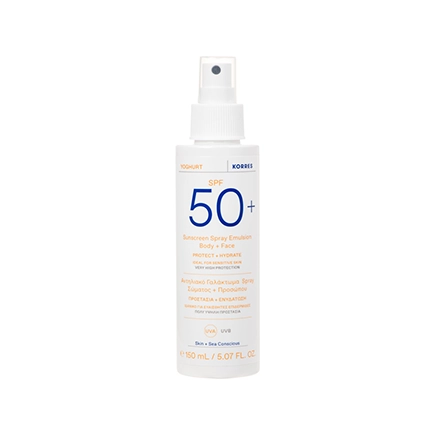 Korres YOGHURT Sonnenspray-Emulsion für Gesicht und Körper SPF50