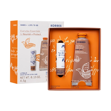 Korres EVERYDAY ESSENTIALS Hand- und Lippen Pflegeset Almond Nut