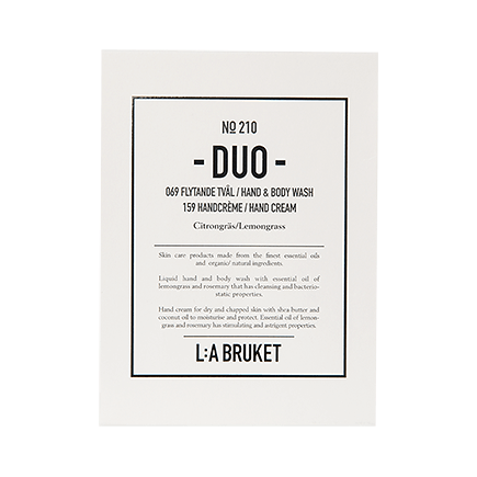 L:A Bruket 210 Duo-kit Liquid Soap/Hand Cream Lemongrass
