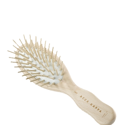 Acca Kappa Hair Brushes Collection Small Travel Pneumatic Brush with Wooden Pins 390