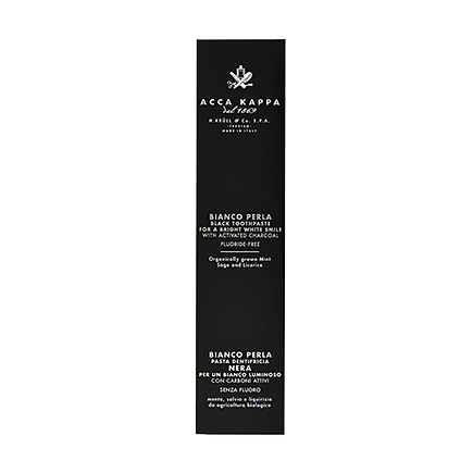Acca Kappa Bianco Perla Black Toothpaste For A Bright White Smile With Activated Charcoal