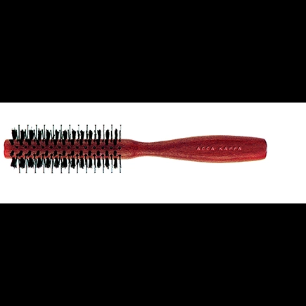 Acca Kappa ROUND BRUSH - KOTIBE' WOOD - 100% BOAR BRISTLES & NYLON - NYLON PINS - DIAM. 38 Plastic Hanger