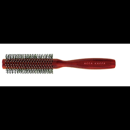 Acca Kappa ROUND BRUSH - KOTIBE' WOOD - NYLON PINS - RESIN TIPS - DIAM. 34 Plastic Hanger