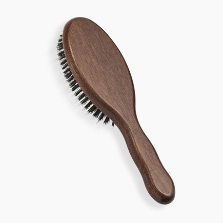 Acca Kappa OVAL BRUSH - KOTIBE' WOOD - 100% BOAR BRISTLES & NYLON MONOFILAMENT Plastic Hanger