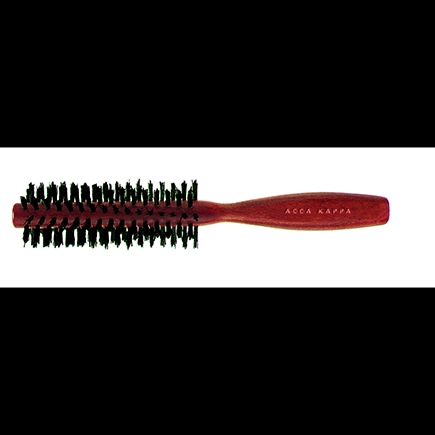 Acca Kappa TWISTED ROUND BRUSH - KOTIBE' WOOD - 100% BOAR BRISTLES & NYLON - DIAM. 38 Plastic Hanger