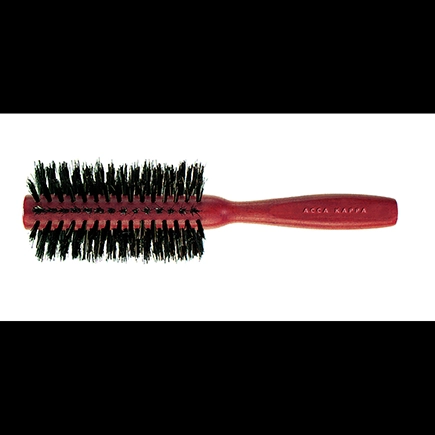 Acca Kappa ROUND BRUSH - KOTIBE' WOOD - 100% BOAR BRISTLES & NYLON - DIAM. 53 Plastic Hanger