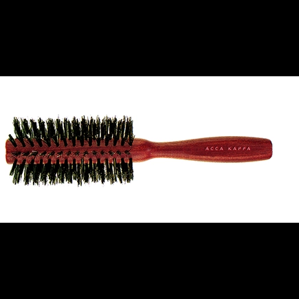 Acca Kappa ROUND BRUSH - KOTIBE' WOOD - 100% BOAR BRISTLES & NYLON - DIAM. 55 Plastic Hanger