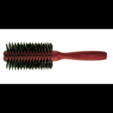 Acca Kappa ROUND BRUSH - KOTIBE' WOOD - 100% BOAR BRISTLES & NYLON - DIAM. 59 Plastic Hanger