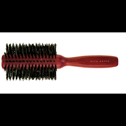 Acca Kappa ROUND BRUSH - KOTIBE' WOOD - 100% BOAR BRISTLES & NYLON - DIAM. 69 Plastic Hanger