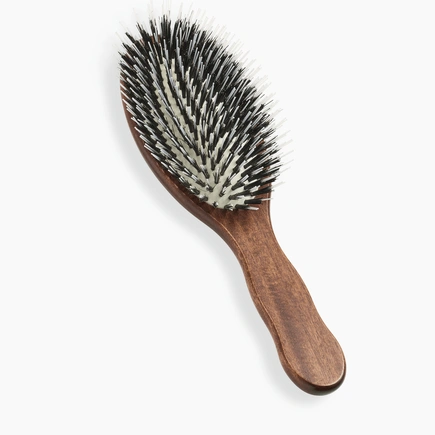 Acca Kappa HAIR EXTENSION - OVAL BRUSH - KOTIBE' WOOD - 100% BOAR BRISTLES & TWIN NYLON MONOFILAMENT (PLASTIC HANGER)
