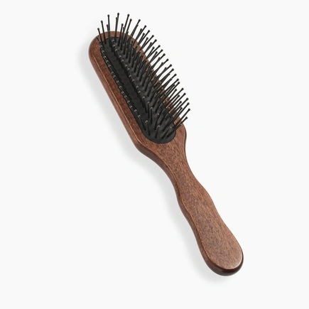 Acca Kappa RECTANGULAR BRUSH - KOTIBE' WOOD - POM PINS Plastic Hanger