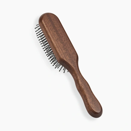 Acca Kappa RECTANGULAR BRUSH - KOTIBE' WOOD - POM PINS Plastic Hanger