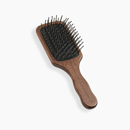 Acca Kappa MINI PADDLE BRUSH - KOTIBE' WOOD - POM PINS Plastic Hanger