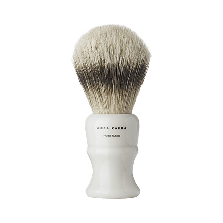 Acca Kappa Shaving Brush - High Quality Resin - Ivory Color - Pure Badger - Medium