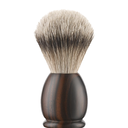 Acca Kappa SHAVING BRUSH - APOLLO - EBONY WOOD - SUPERIOR SILVER BADGER - LARGE SIZE