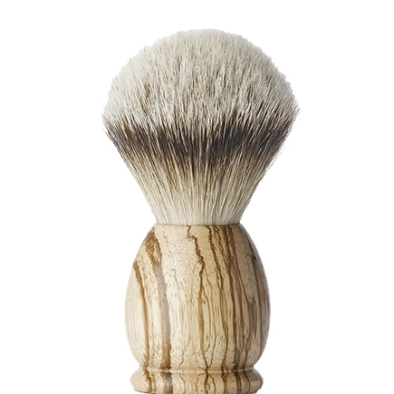 Acca Kappa SHAVING BRUSH - APOLLO - ZEBRA WOOD - SUPERIOR SILVER BADGER - LARGE SIZE