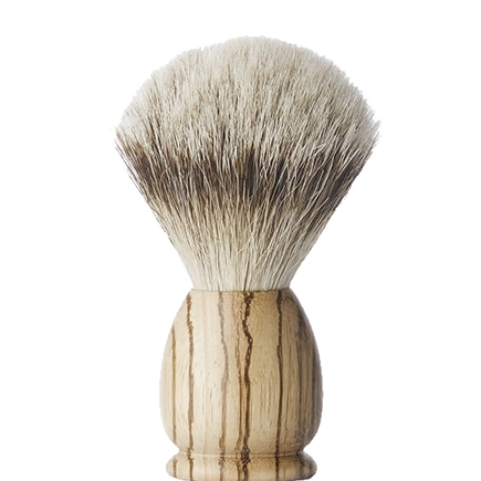 Acca Kappa SHAVING BRUSH - APOLLO - ZEBRA WOOD - SUPERIOR SILVER BADGER - SMALL SIZE
