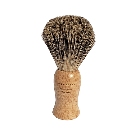 Acca Kappa Shaving Brush - Beechwood Handle - Natural Bristles Mixed With Badger