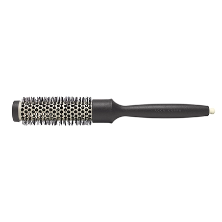Acca Kappa TOURMALINE COMFORT GRIP BRUSH - CARBON FIBER - CERAMIC TOURMALINE - 100% NYLON - DIAM.25 Plastic Hanger