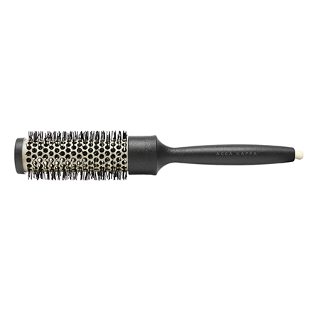 Acca Kappa TOURMALINE COMFORT GRIP BRUSH - CARBON FIBER - CERAMIC TOURMALINE - 100% NYLON - DIAM.30 Plastic Hanger