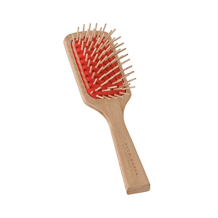 Acca Kappa Cortina Travel Paddle Brush, Beech Wood, Wooden Pins