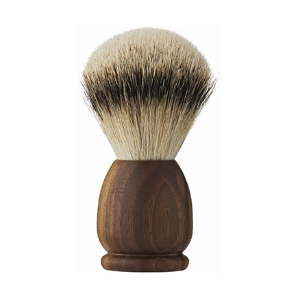 Acca Kappa SHAVING BRUSH - APOLLO - WALNUT WOOD - SUPERIOR SILVER BADGER - LARGE SIZE