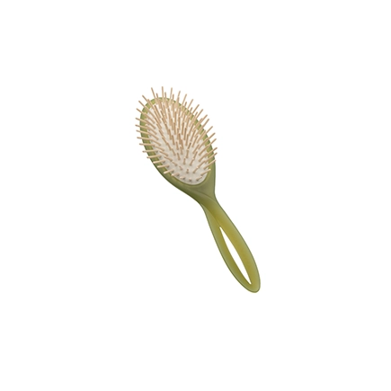 Acca Kappa INFINITO BRUSH - LONG WOODEN PINS - MATT FINISHED PLASTIC HANDLE - FOREST GREEN