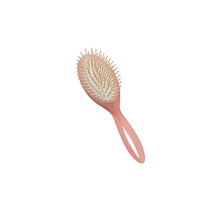 Acca Kappa INFINITO BRUSH - LONG WOODEN PINS - MATT FINISHED PLASTIC HANDLE - CLOUD PINK