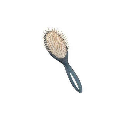 Acca Kappa INFINITO BRUSH - LONG WOODEN PINS - MATT FINISHED PLASTIC HANDLE - PRUSSIAN BLUE