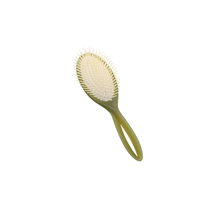 Acca Kappa INFINITO BRUSH - LONG POM PINS - MATT FINISHED PLASTIC HANDLE - FOREST GREEN