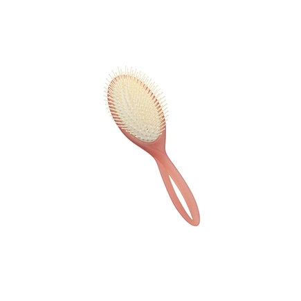 Acca Kappa INFINITO BRUSH - LONG POM PINS - MATT FINISHED PLASTIC HANDLE - CLOUD PINK