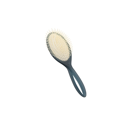 Acca Kappa INFINITO BRUSH - LONG POM PINS - MATT FINISHED PLASTIC HANDLE - PRUSSIAN BLUE