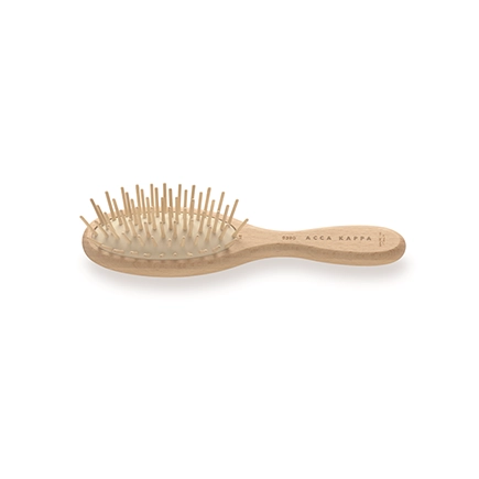Acca Kappa MINI OVAL BRUSH - BEECHWOOD - WOODEN PINS