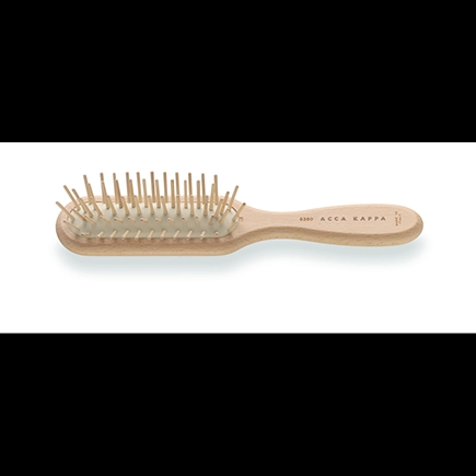 Acca Kappa RECTANGULAR BRUSH - BEECHWOOD - WOODEN PINS