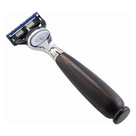 Acca Kappa RAZOR - EBONY WOOD HANDLE - “FUSION” GILETTE BLADE